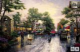 Carmel, Sunset On Ocean Avenue by Thomas Kinkade